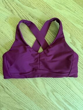 Athleta Burgundy Cross-Back Sports Bra